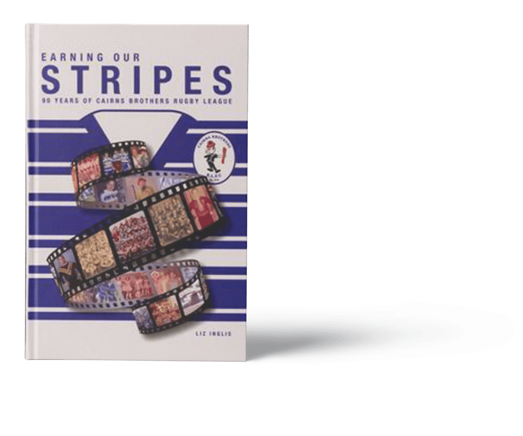 'Earning our stripes' Product packaging arranged on a white background