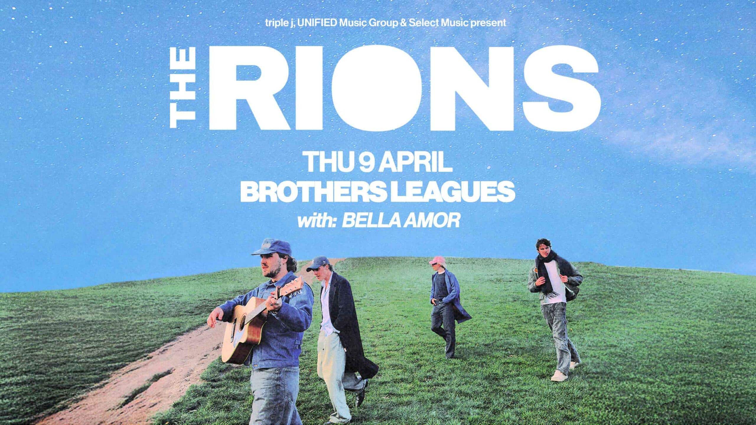 Flyer promoting The Rions, Everything Every Single Day Tour at Brothers Cairns on Thursday 9th April 2026!